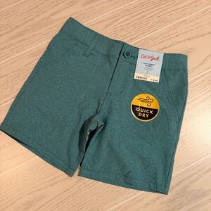 Cat & Jack Boys Teal Green‎ Flat Front Shorts Size 6 NEW